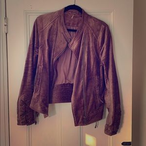 Free People Velvet Motorcycle Jacket!